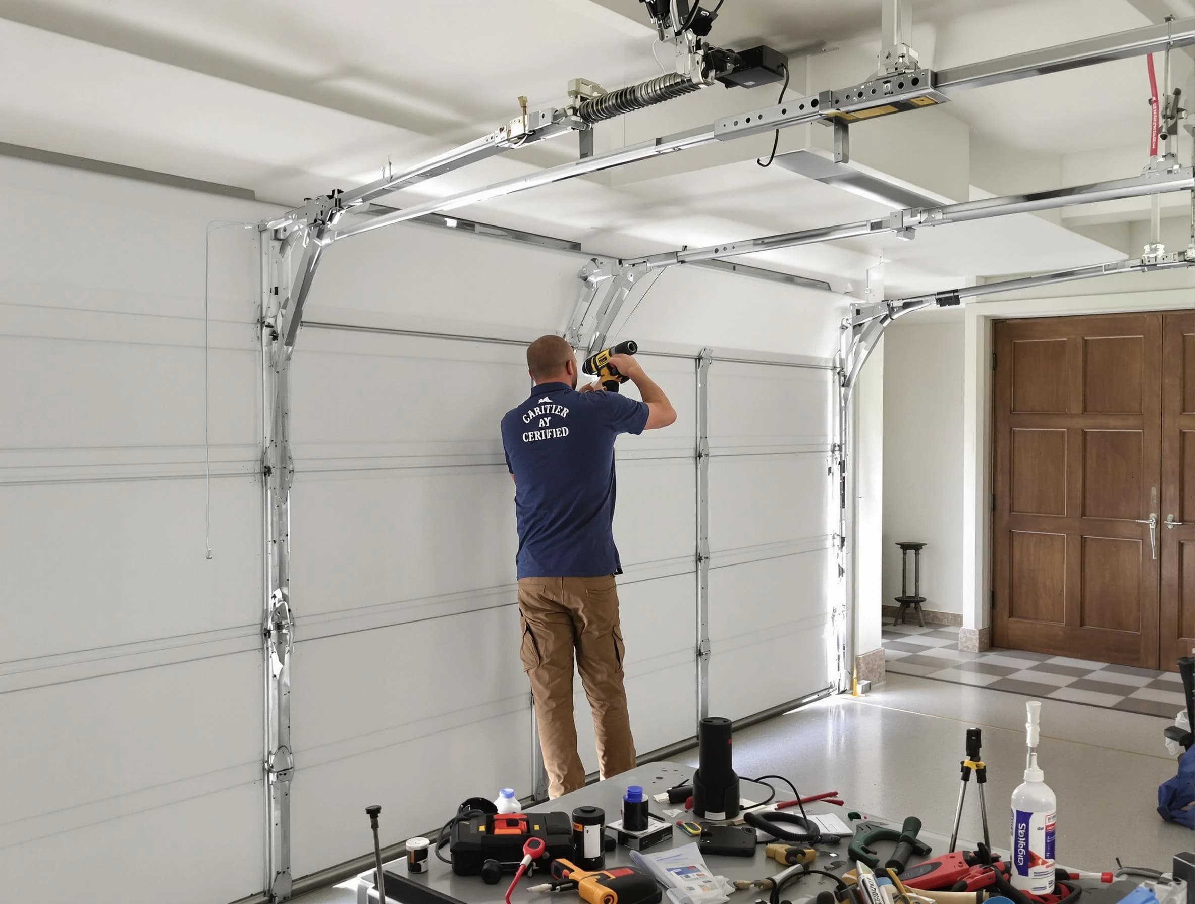 Victor Garage Door Repair certified technician performing precision garage door repair in Victor