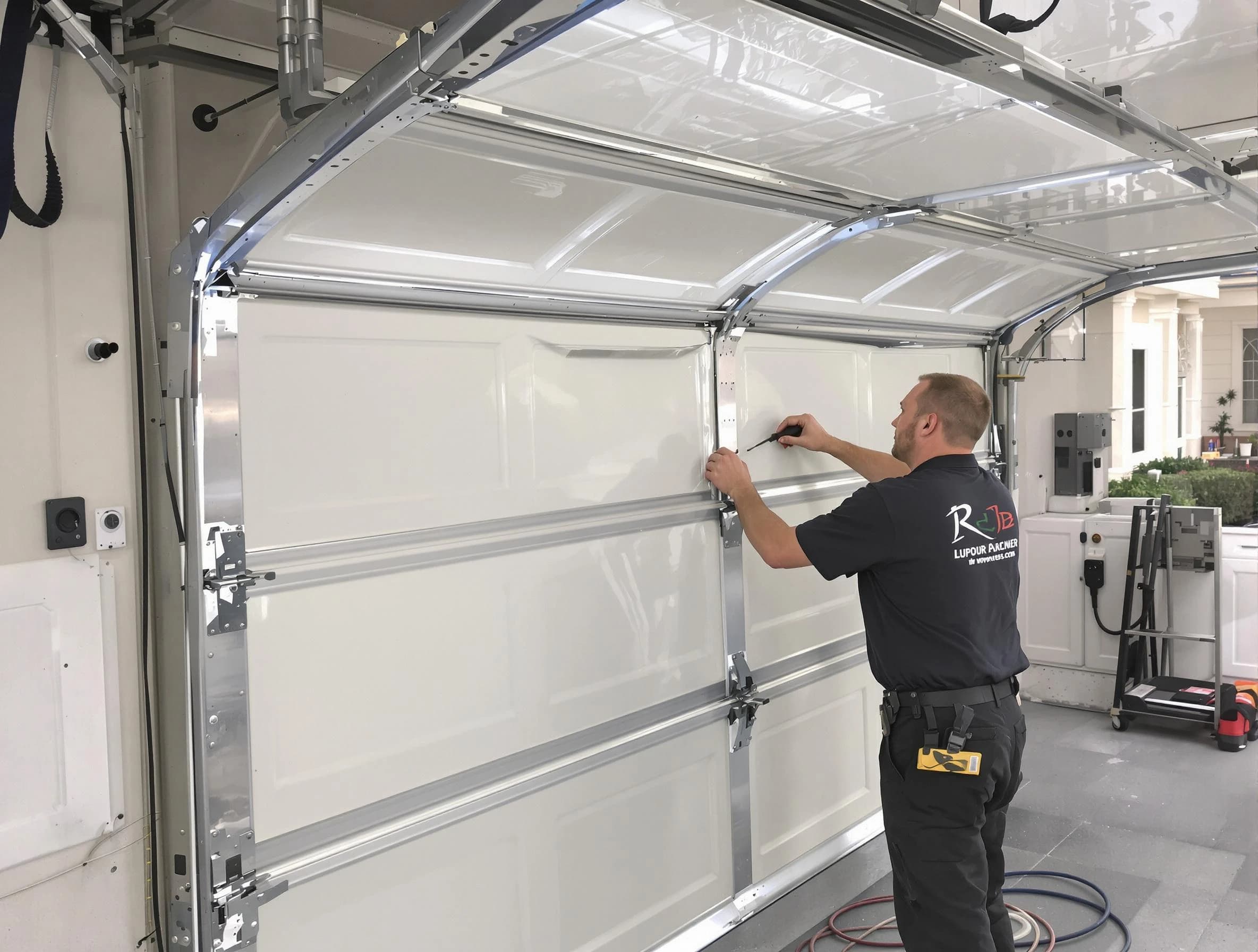 Victor Garage Door Repair professional performing panel repair in Victor