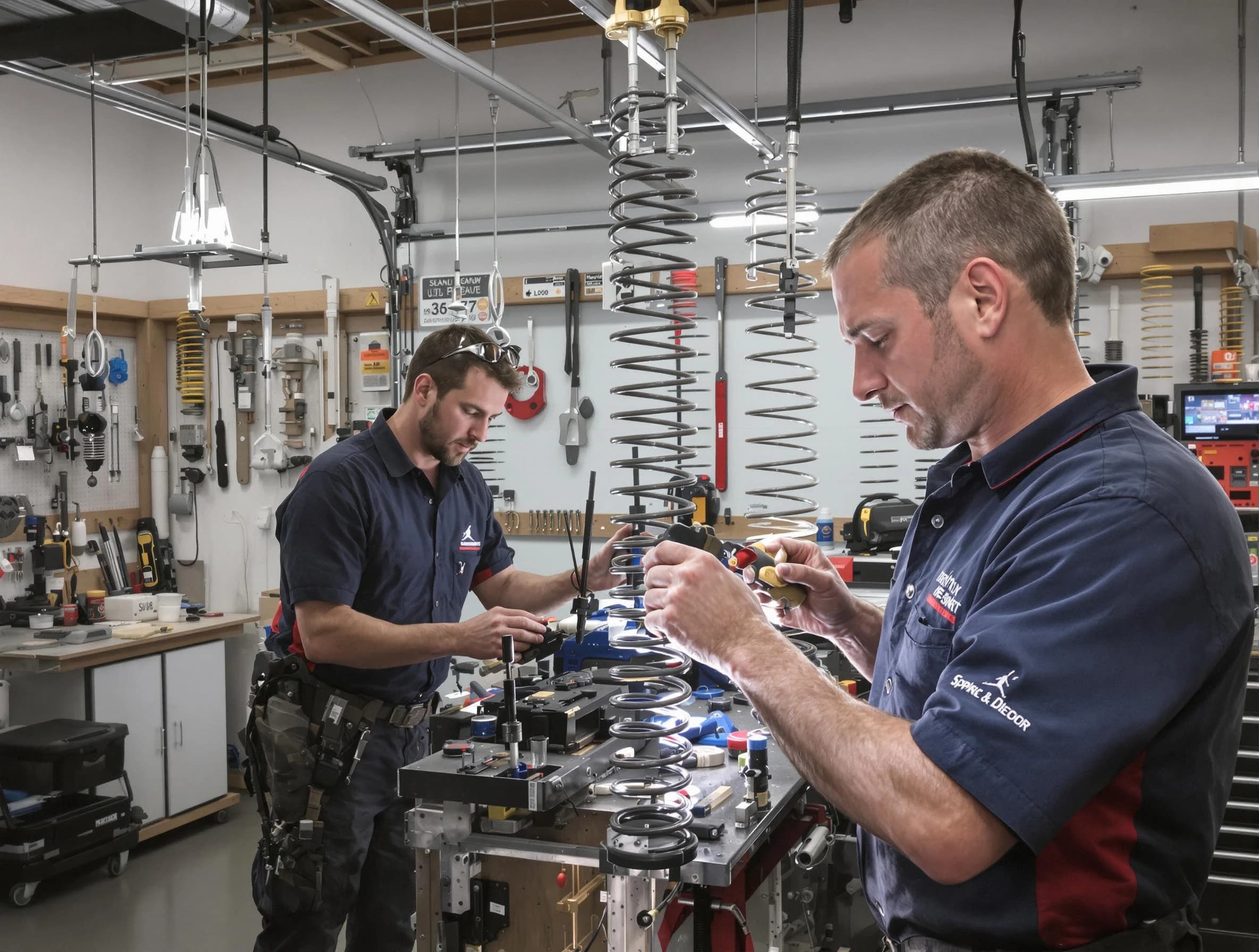 Garage door spring repair service by Victor Garage Door Repair in Victor