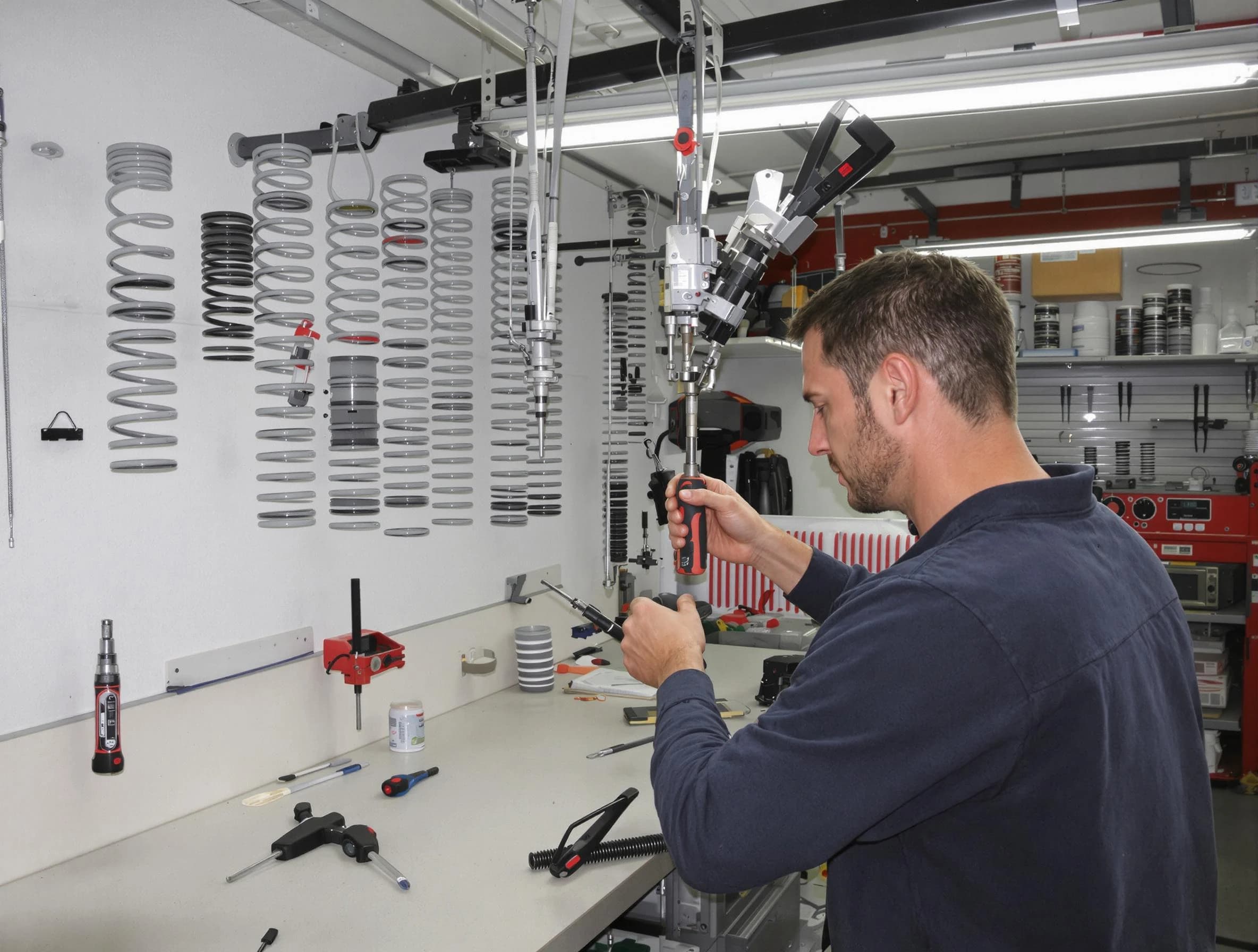 Victor Garage Door Repair safety certified technician performing precision spring replacement in Victor