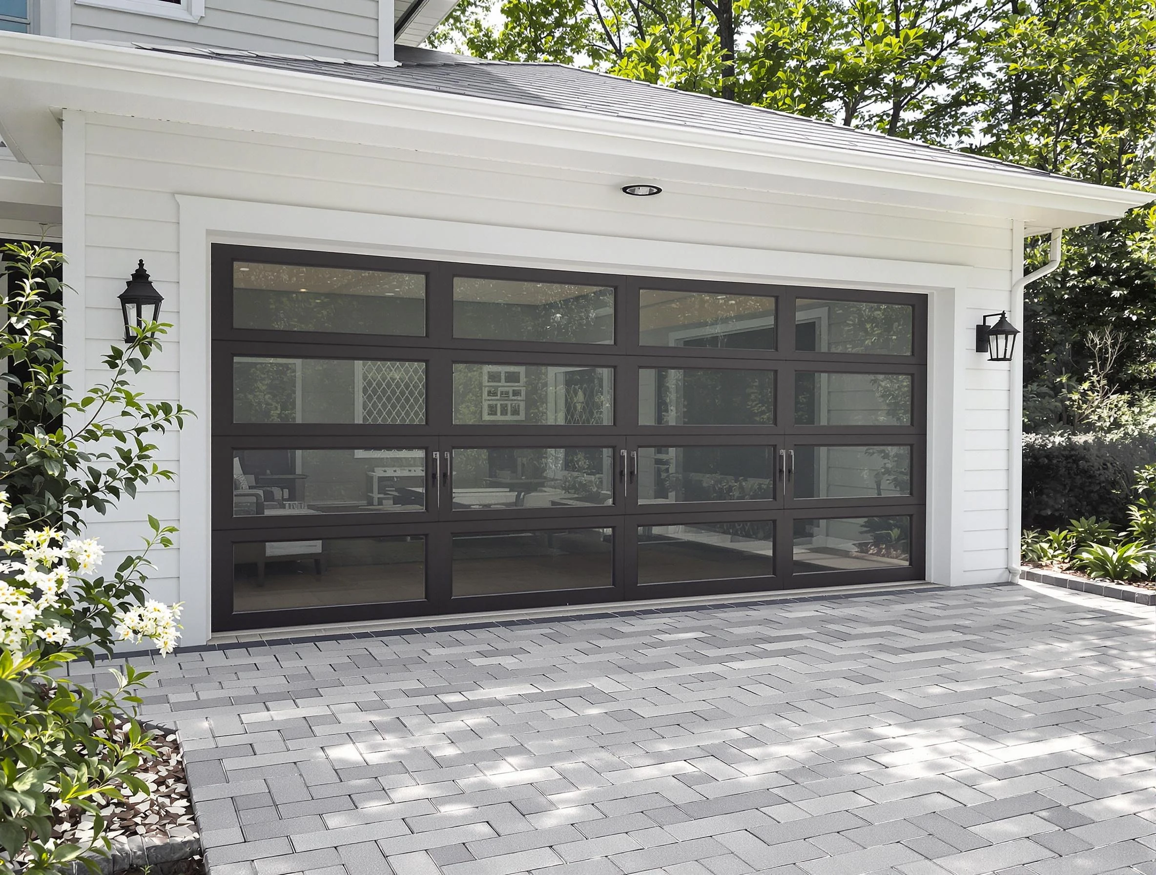 Victor Garage Door Repair design specialist presenting custom garage door options to Victor homeowner